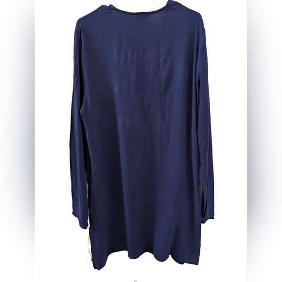La Blanca Beachcomber Basics Lace Up V Neck Tunic Navy XL NWT LB3VL55 - Picture 6 of 6